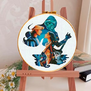 Pocahontas embroidery, castle сross stitch patterns, cartoon embroidery, cartoon cross stitch pattern, 90s cartoons, baby cross stitch