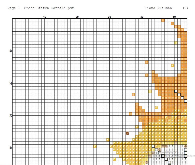 Autumn Leaf Cross Stitch Pattern PDF, Fall Landscape Tree Embroidery ...