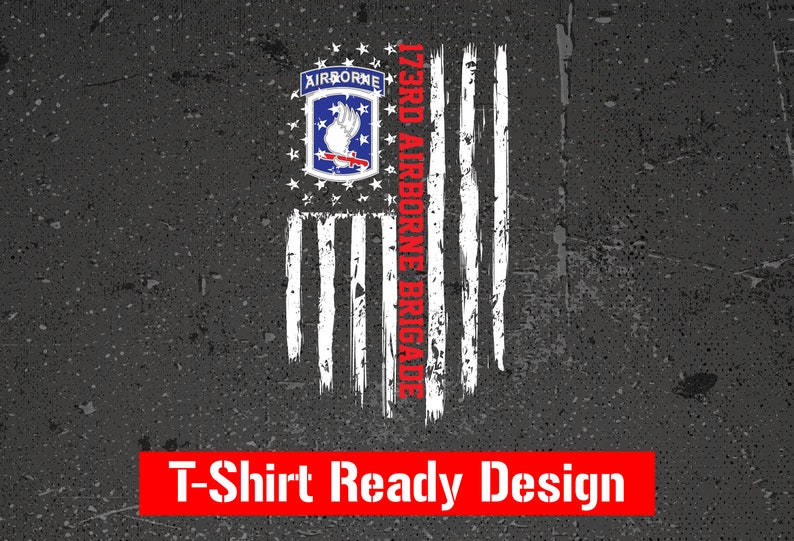 Us Army 173rd Airborne Brigade American Flag Transparent Png Etsy
