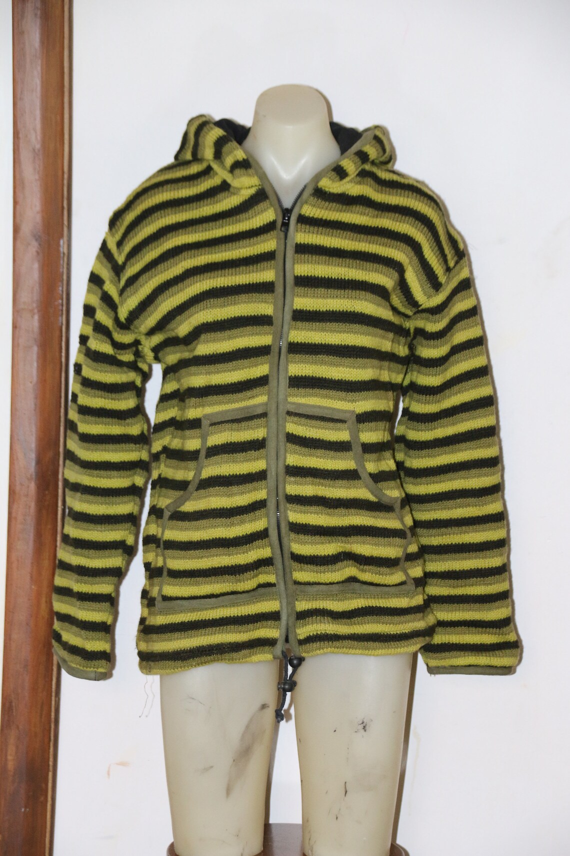 Yak Wool Thermal Hooded Unisex Jacket Large Etsy