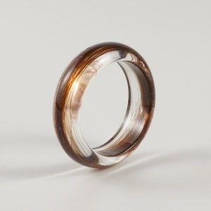 Lock of hair keepsake ring, Custom resin jewelry, Clear memorial ring, Loss of loved one gift, Mum Dad Nan Christmas Gift Horse hair jewelry