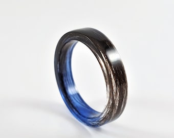 Custom Hair Keepsake Ring: Resin Memorial Jewelry, Pet Loss Gift for Men and Women
