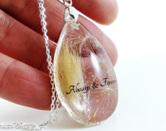 Pet loss jewellery, Lock of hair keepsake necklace, Pet memorial locket, Large teardrop pendant, Always & Forever keyring, Bespoke memorial