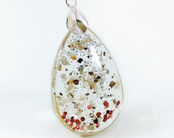 Teardrop Pet Ashes Necklace: Sterling Silver Cremation Keepsake