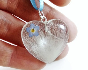 Personalised hair keepsake, Clear heart hair locket, Pet memorial jewelry, Fur keepsake necklace, Memorial gift Pet loss pendant Cat fur