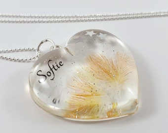 Personalised feather keepsake, Loss of a bird, Pet memorial jewelry, Parrott memorial necklace
