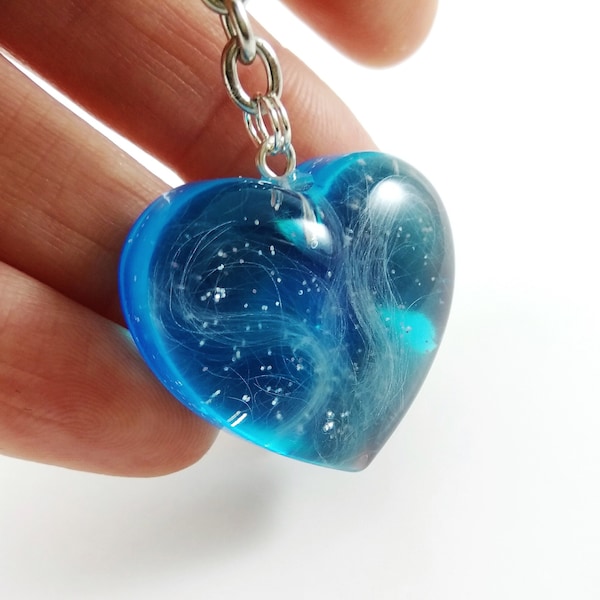 Pet Memorial Keychain, Hair Keepsake, Custom Fur Locket