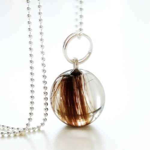 Custom Hair Lock Resin Keepsake Pendant Baby Hair Pet Fur Etsy