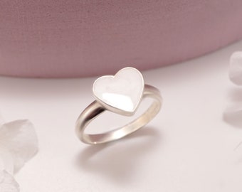 Heart Shaped Breast Milk Ring: Sterling Silver Keepsake Jewelry