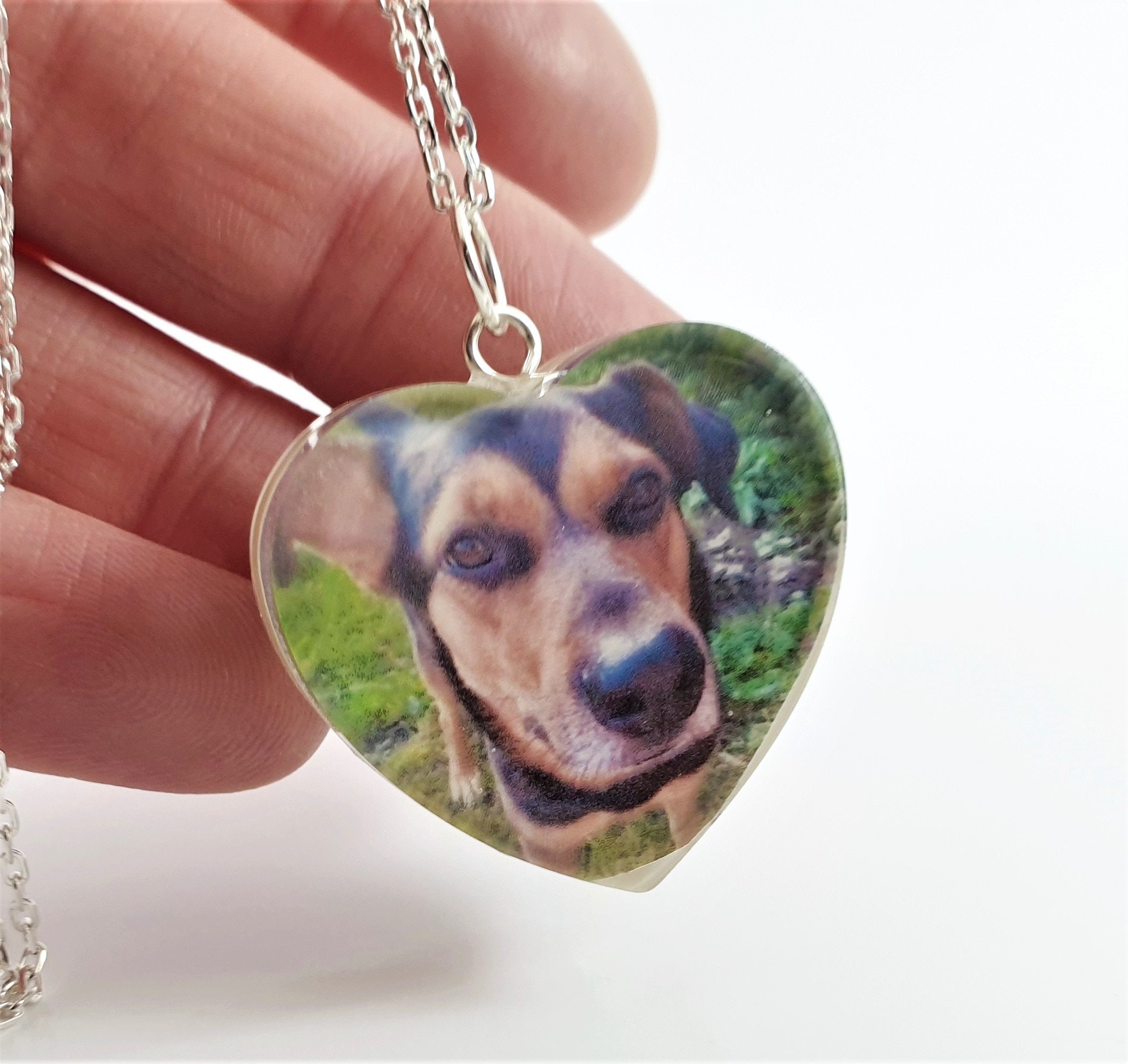 Collana Personalizzata Con Foto Di Cane - Ciondolo Zampa - Regalo Commemorativo - Foto 5