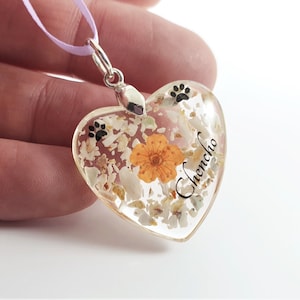 Personalised small ashes keepsake, Heart memorial necklace, Pet memorial jewellery, Dog Cat cremation ashes necklace, Christmas gift