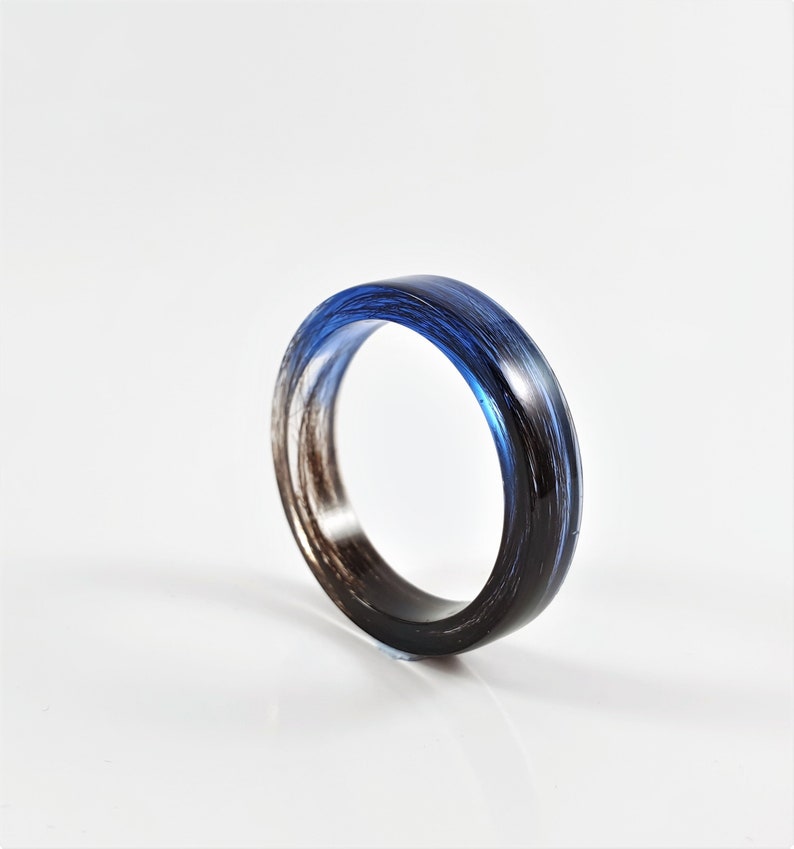 Men Memorial Ring Lock of Hair Keepsake Custom Resin Etsy