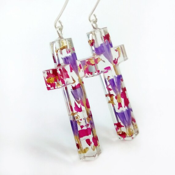 Real cross earrings deals