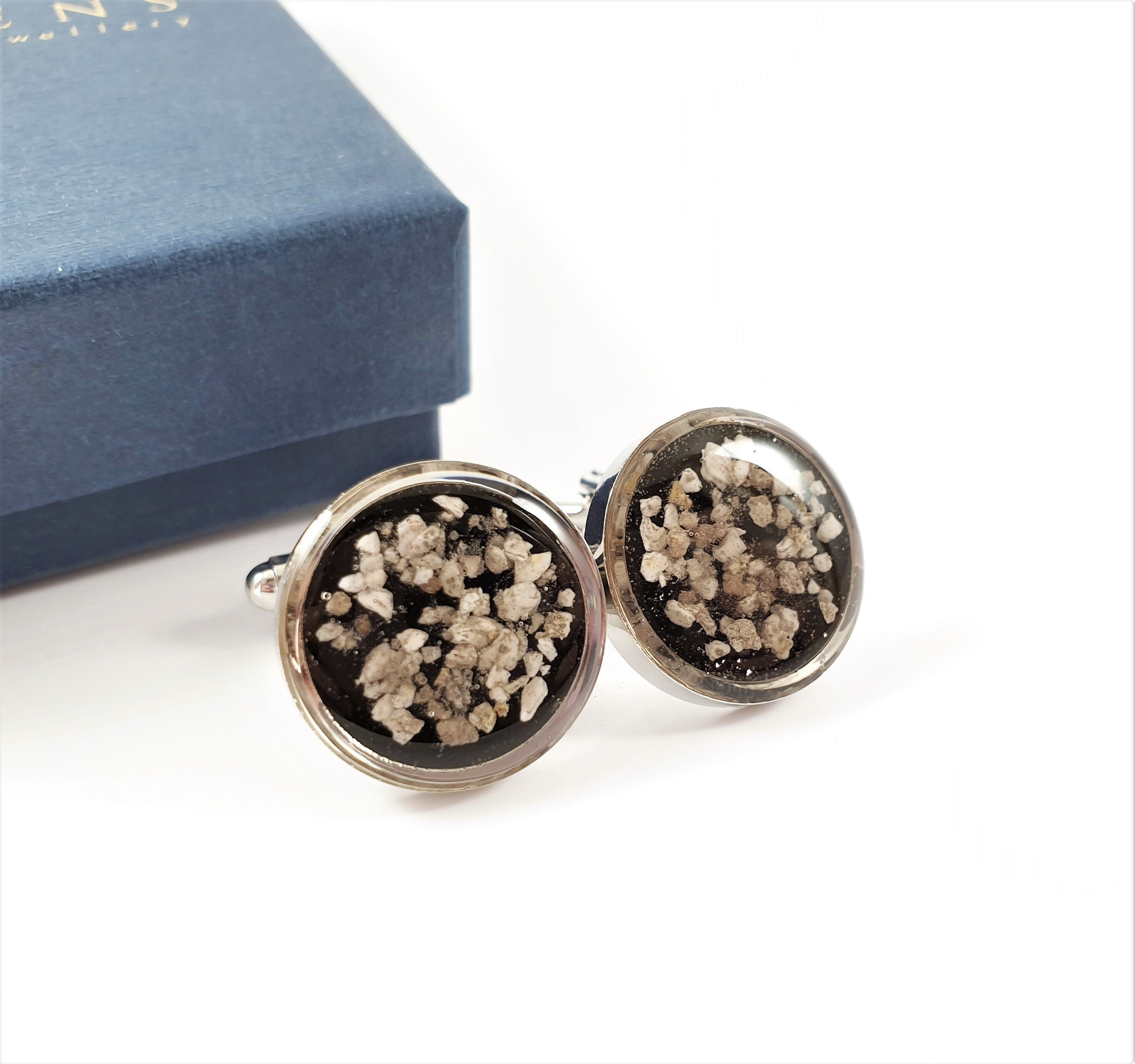 Memorial Ashes Cufflinks Cremation Ashes Keepsake for Men Etsy UK