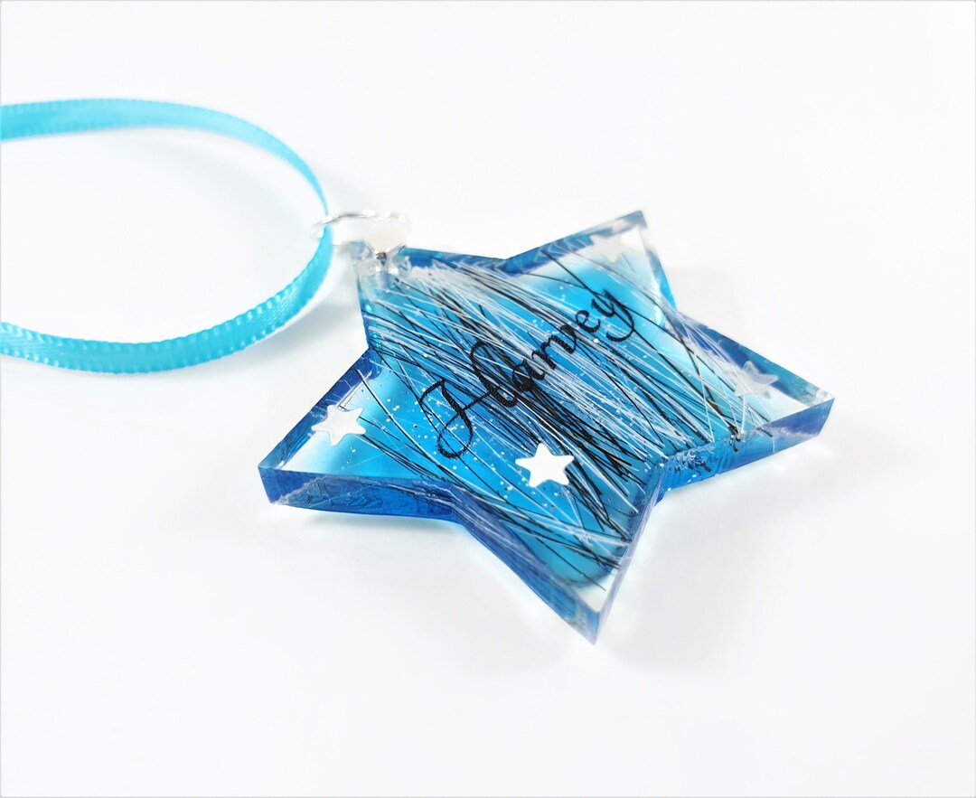 Lock of Hair Keepsake Star Memorial Locket Custom Hair Etsy