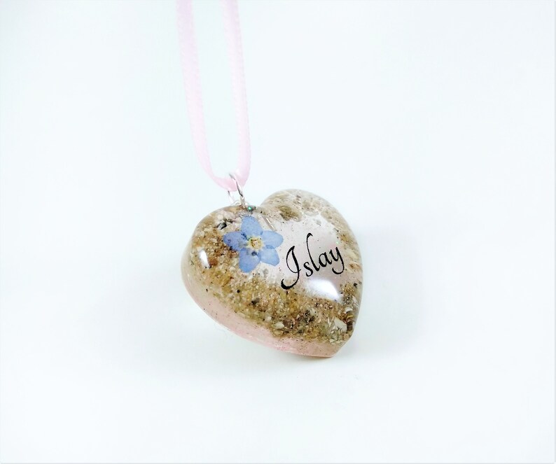 Personalised pet memorial jewellery Forget me not cremation pendant Pet loss urn ashes Personalised Christmas Gift Custom ashes necklace