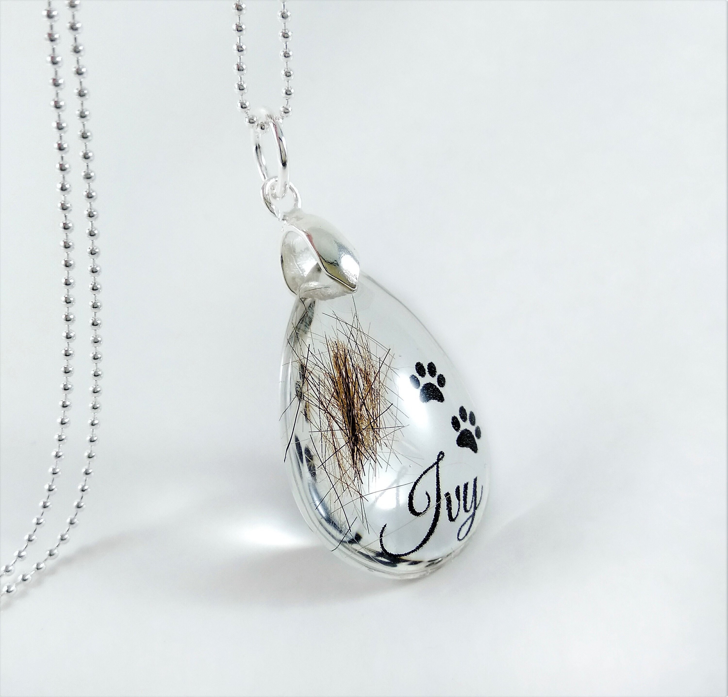 Pet memorial locket Memorial bespoke giftLock of hair | Etsy