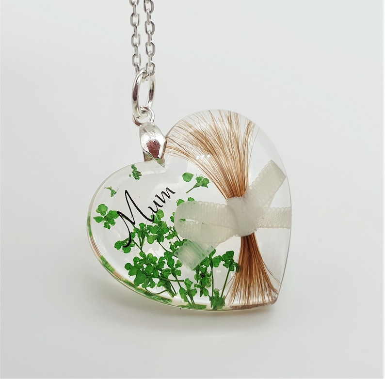 Hair Memorial Locket Loss of Mum Gift Lock of Hair Keepsake Etsy UK