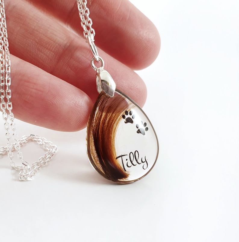 Pet Memorial Keyring Pet's Fur Keepsake With Name Hair Etsy