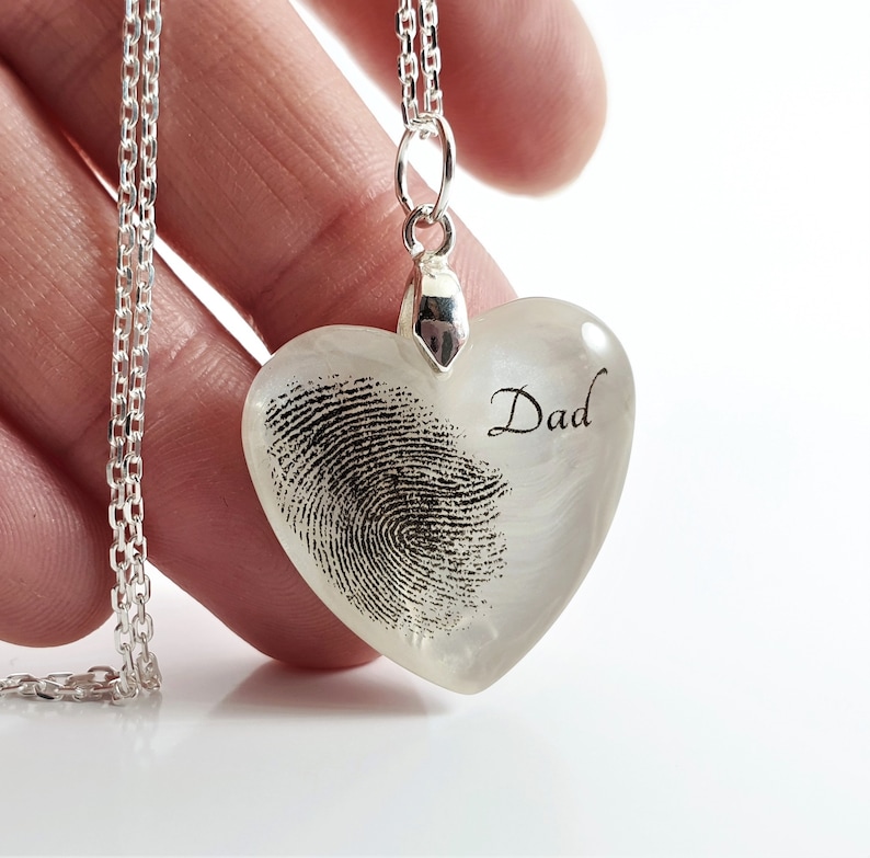 Your fingerprint necklace Personalised memorial jewelry Etsy
