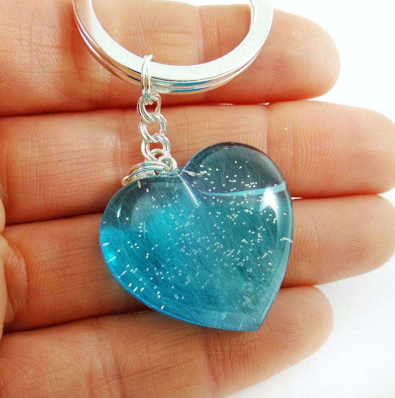 Pet Hair Memorial Keychain Hair Lock Keepsake Custom Memorial Etsy