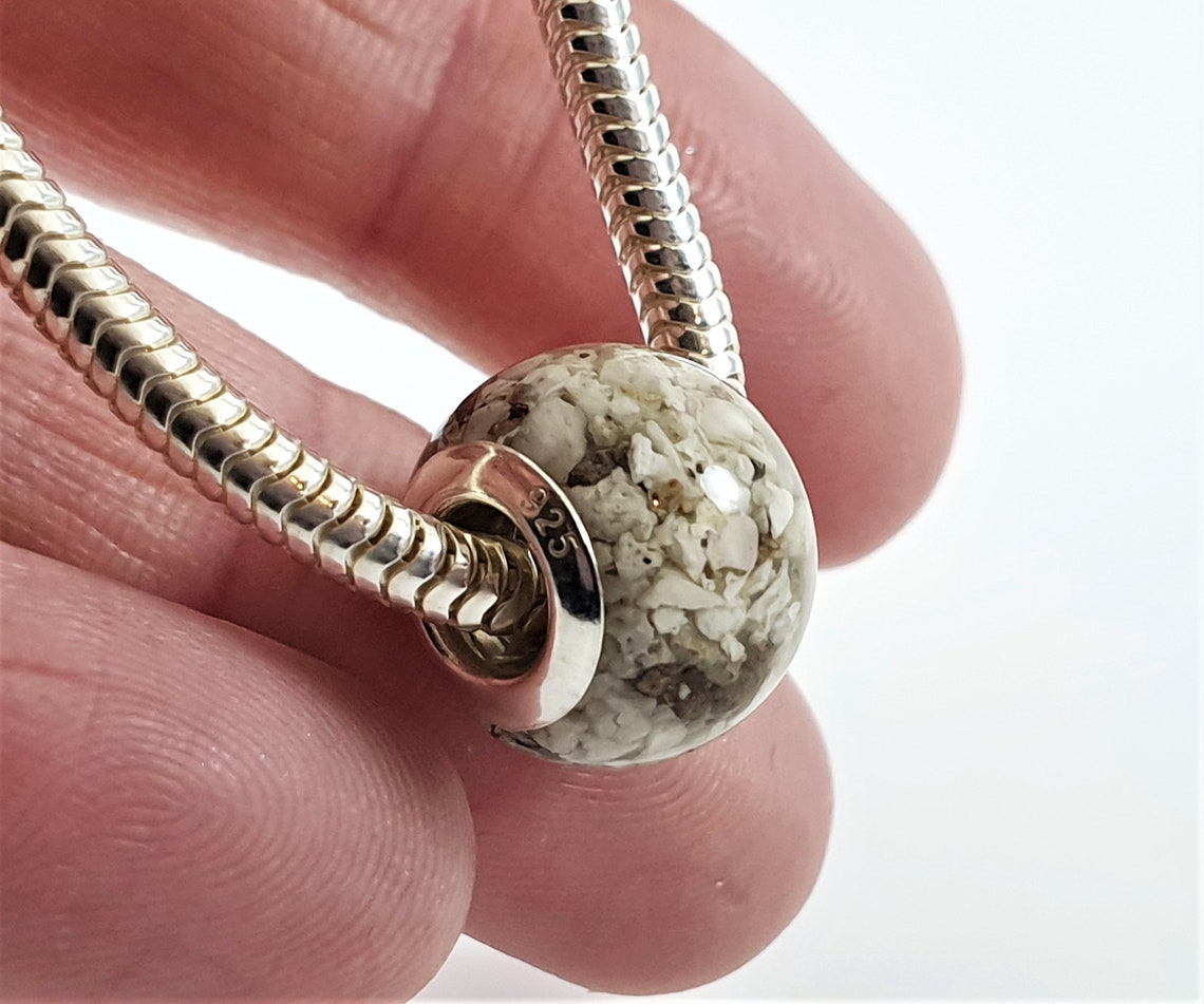 Cremation ashes bead Memorial charm European ashes bead Pet Etsy
