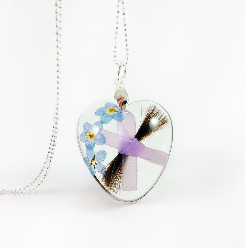 Lock of Hair Keepsake Necklace Custom Mother's Day Gift Etsy UK