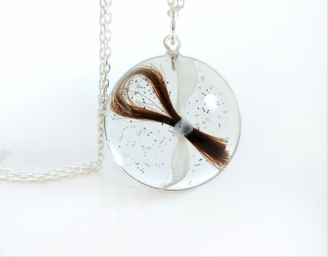 Custom baby hair Keepsake pendant Keyring Resin personalized Etsy