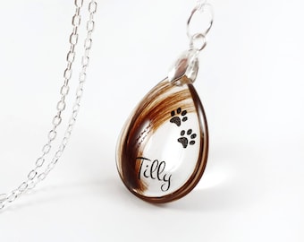 LAXISCREED Haustier-Andenken Schlüsselanhänger 4er Set - Pfotenform Leder