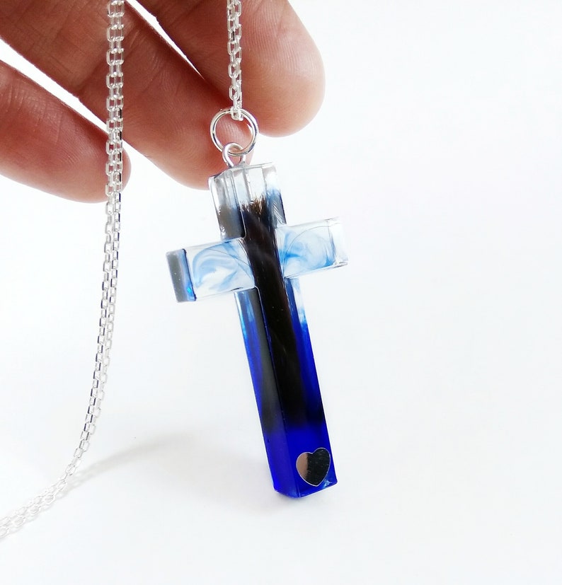 Lock of Hair Keepsake Necklace Cross Memorial Locket Loss of Etsy