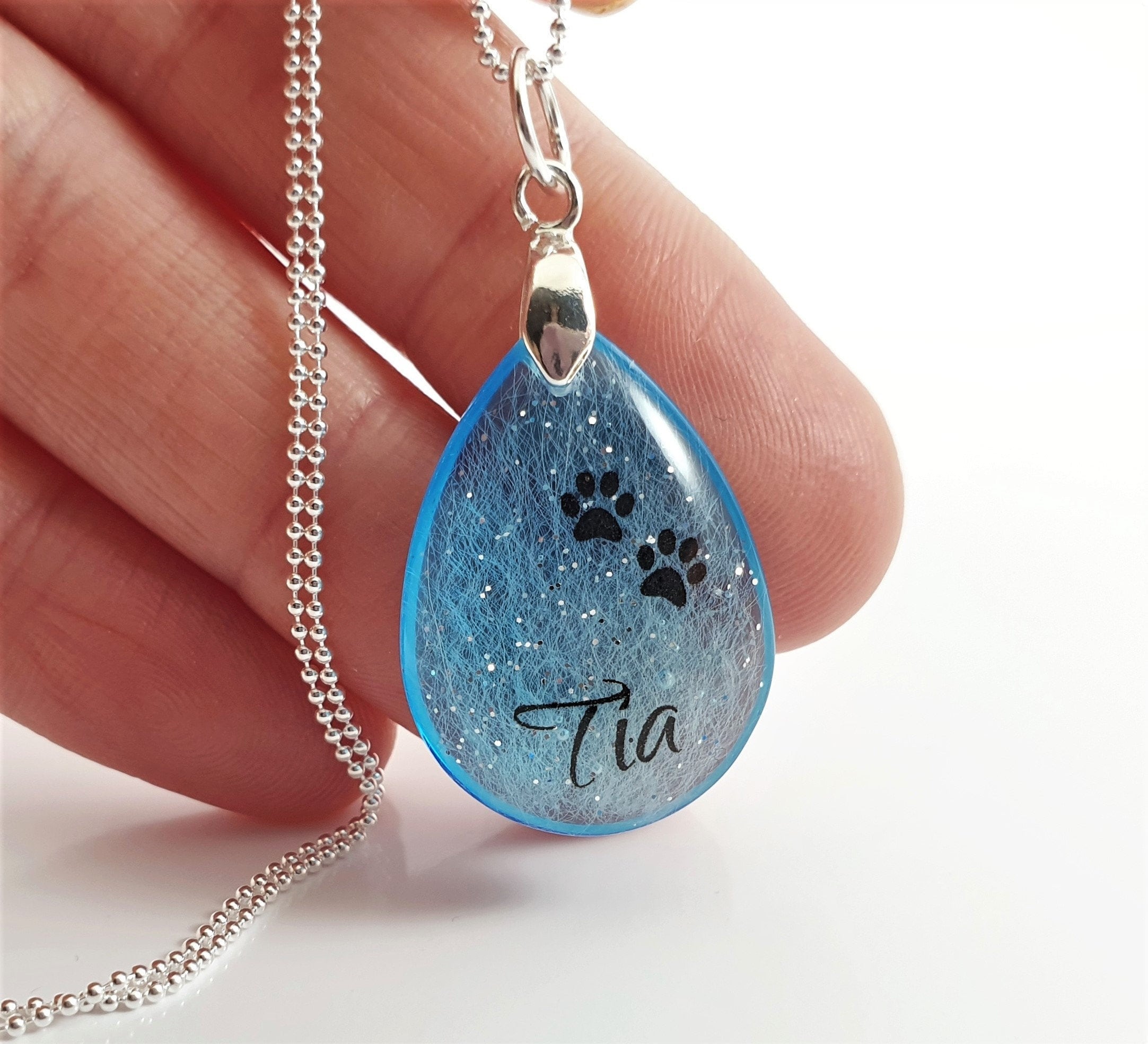 Pet Hair Personalised Necklace Custom Hair Locket Pet Loss Etsy
