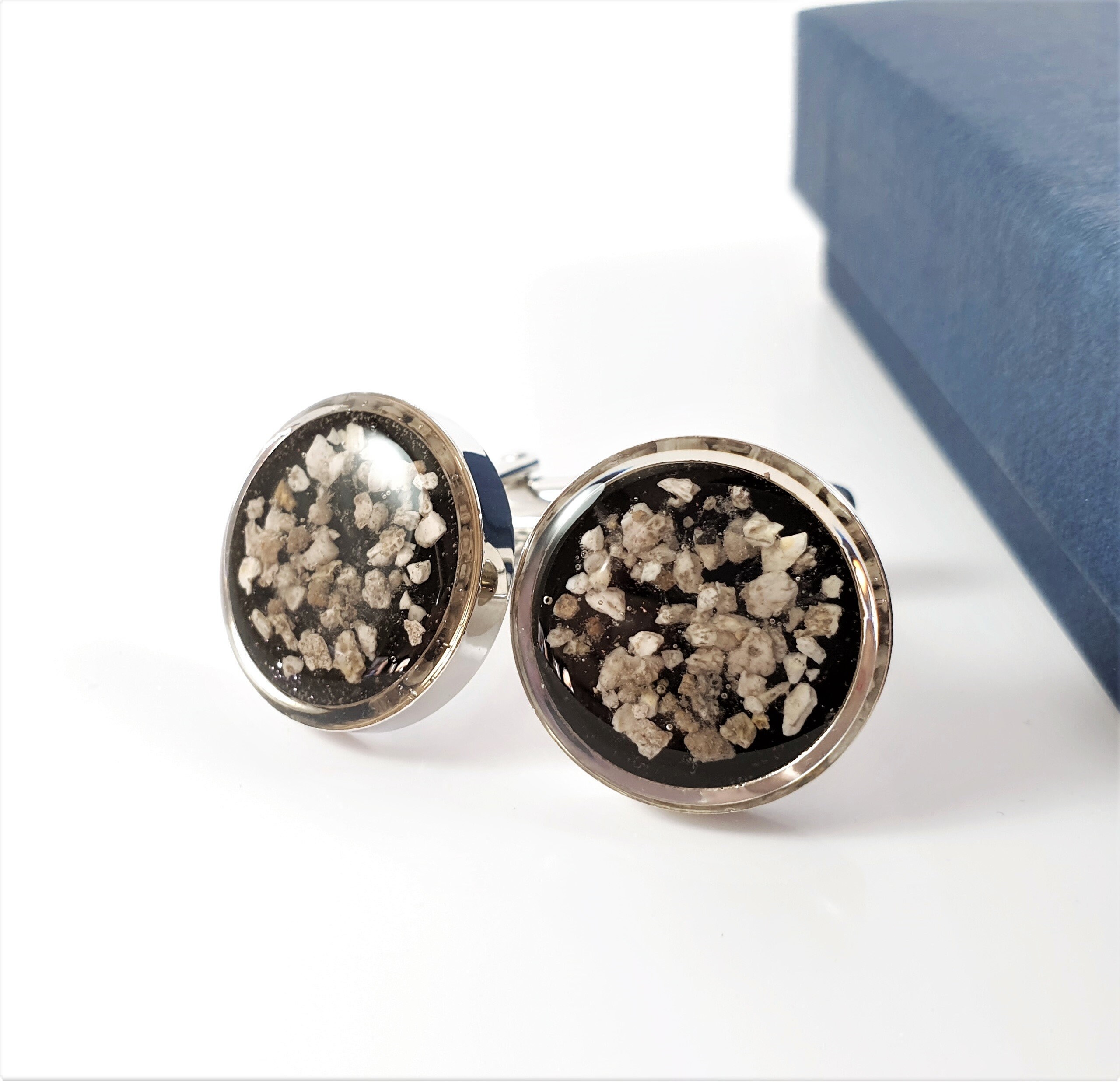 Memorial Ashes Cufflinks Cremation Ashes Keepsake for Men Etsy UK