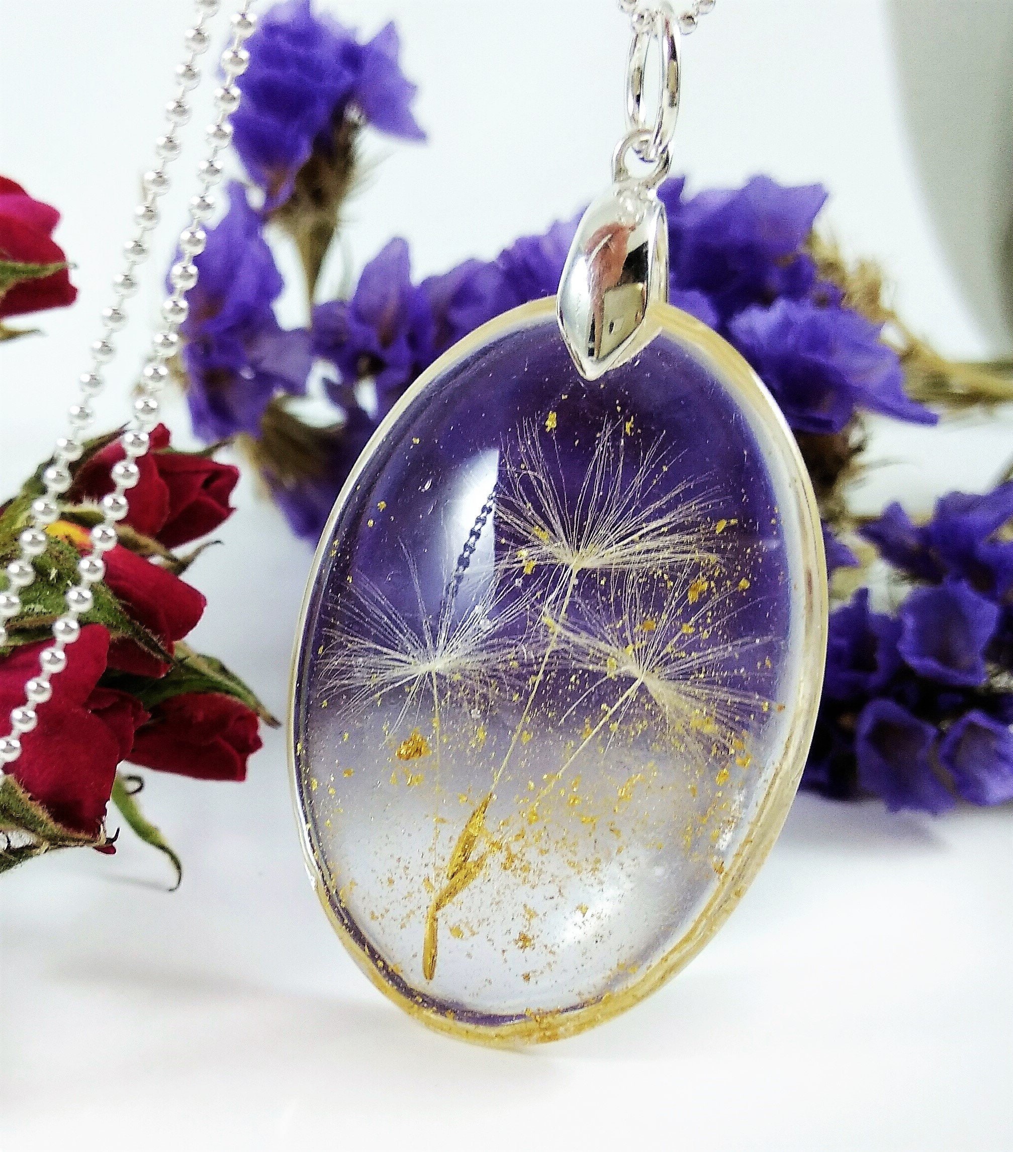 ★Hei★ [sv925] dandelion pendant necklace Amazon.com: Necklace with dandelion pendant Wish - 925