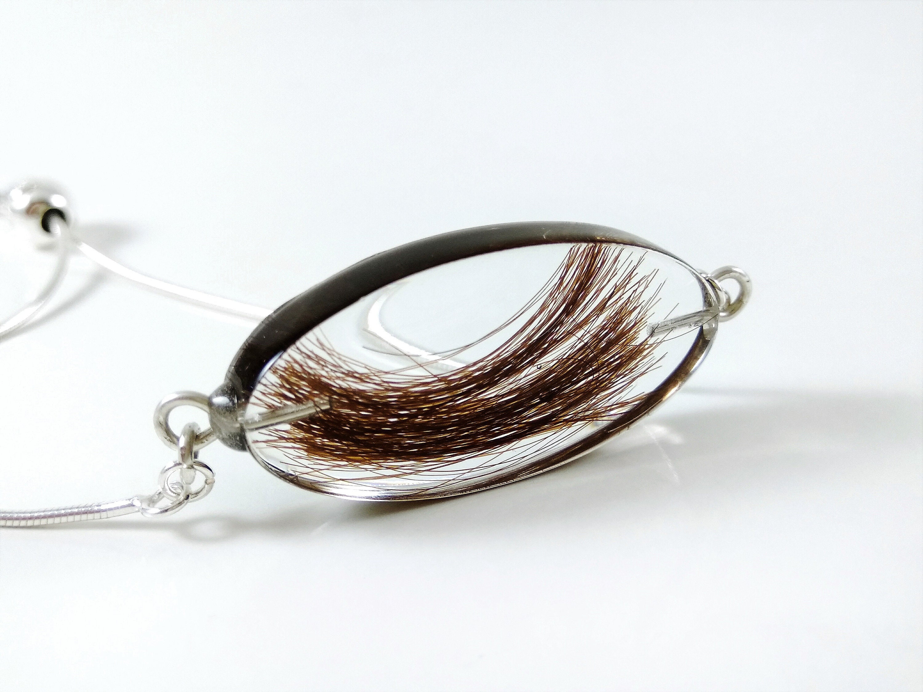 Memorial Hair Bracelet Lock of Hair Keepsake Adjustable Sterling