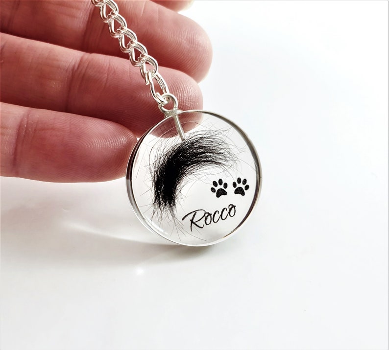 Personalised Pet Fur Keepsake Memorial Necklace Lock of Hair Etsy