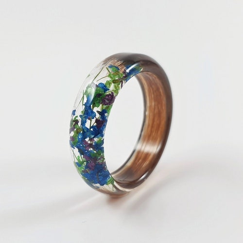 Lock of Hair Keepsake Ring Custom Resin Jewelry Clear Etsy