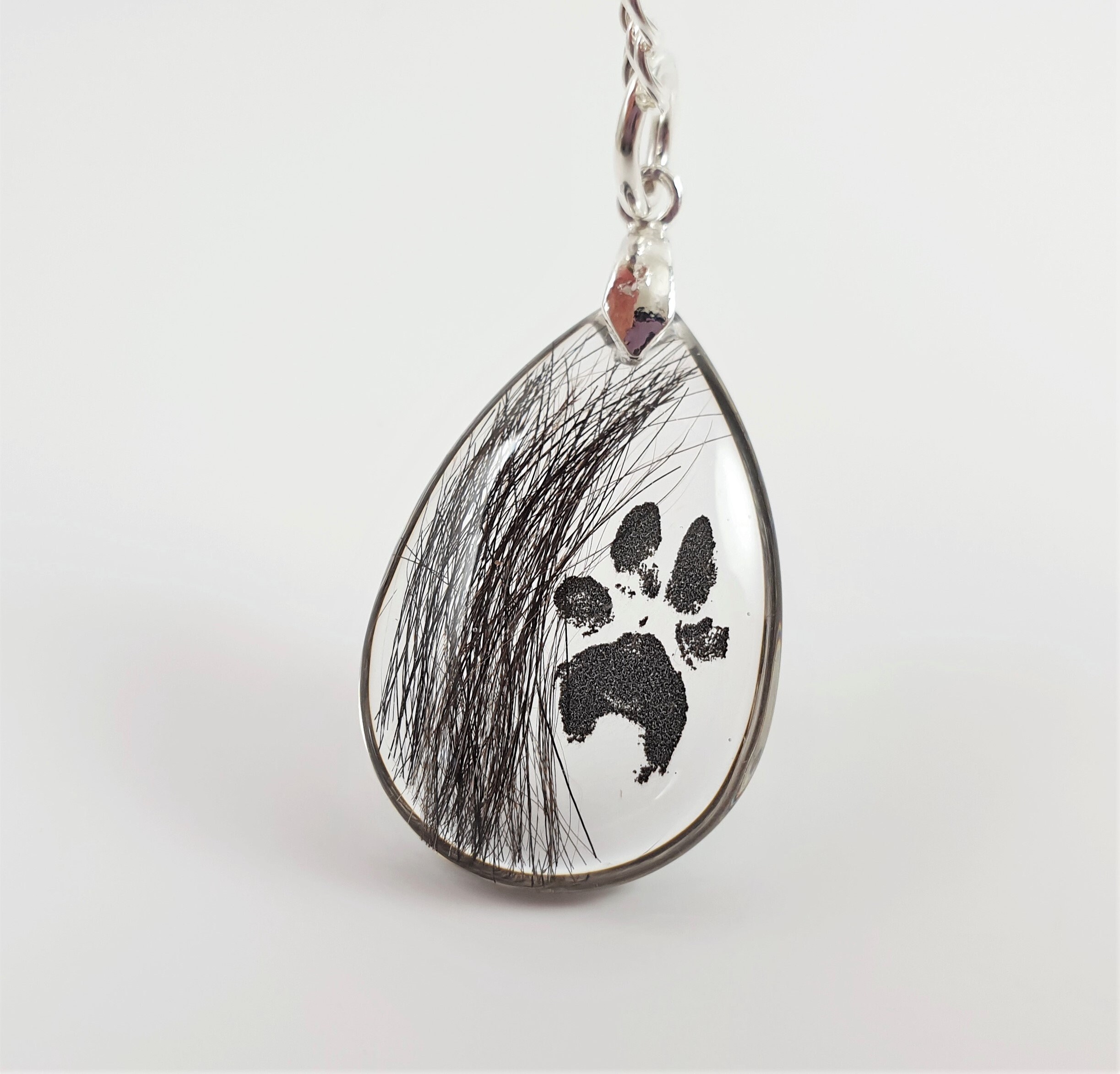 Actual dog hotsell paw print necklace