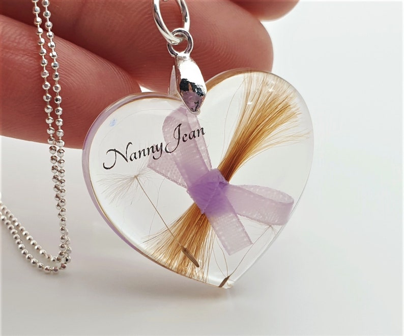 Personalised Hair Keepsake Necklace. Lock of Hair Memorial Etsy UK