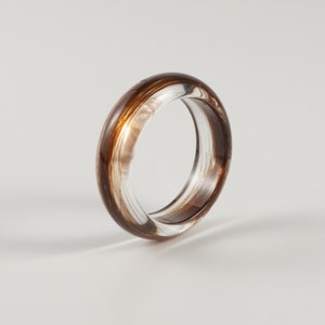 Lock of hair keepsake ring, Custom resin jewelry, Clear memorial ring, Loss of loved one gift, Mum Dad Nan Christmas Gift Horse hair jewelry