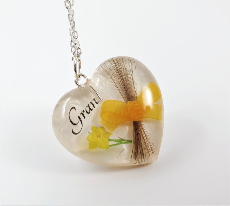 Hair keepsake necklace Lock of hair memorial jewellery Mum Etsy