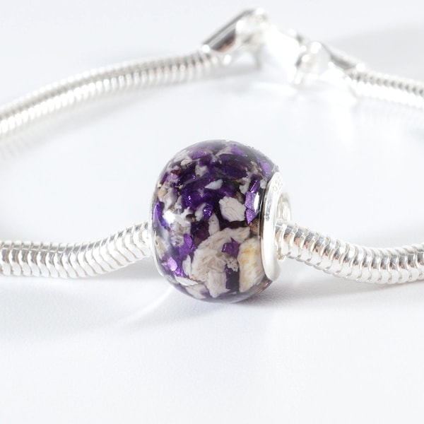 Handgefertigte Einäscherung Asche Perle, Lila Schmuck