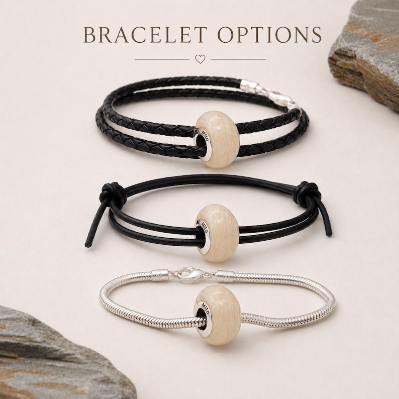 Cremation Ashes Bead: Sterling Silver Pet Memorial Bracelet Charm image 6