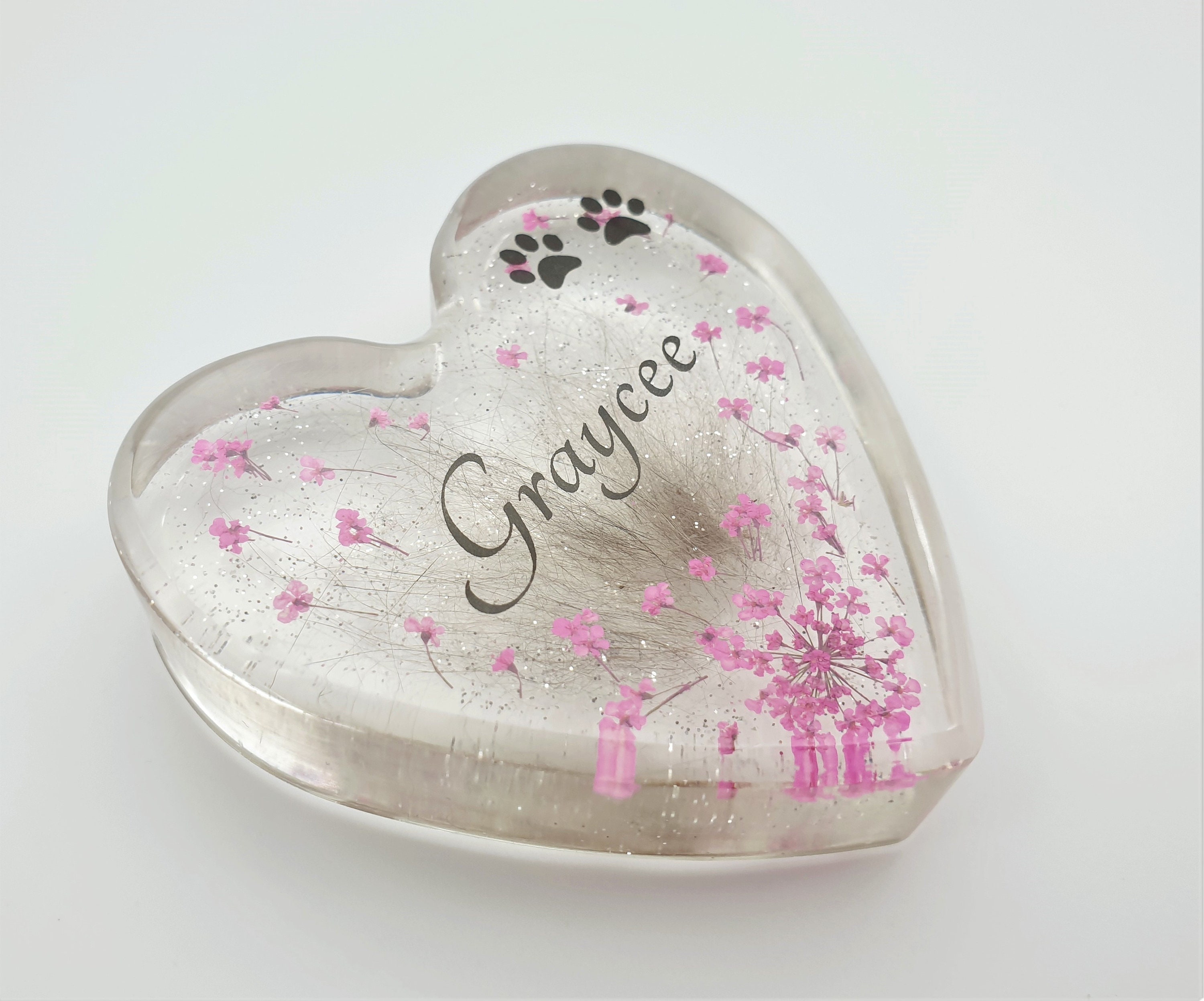 Pet Memorial Paperweight Personalised Fur Keepsake Memorial Etsy