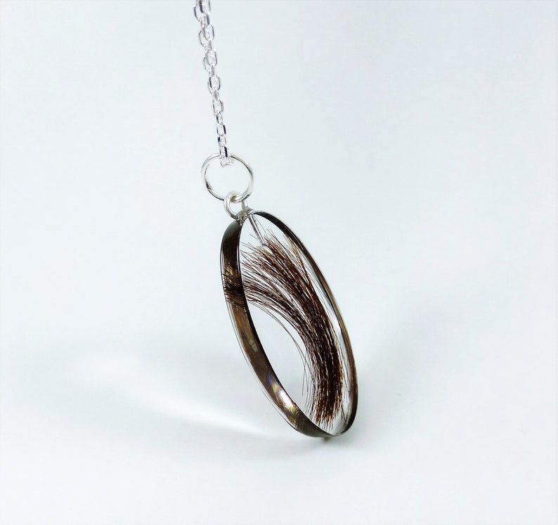 Personalised hair keepsake Lock of hair necklace Memorial locket wit