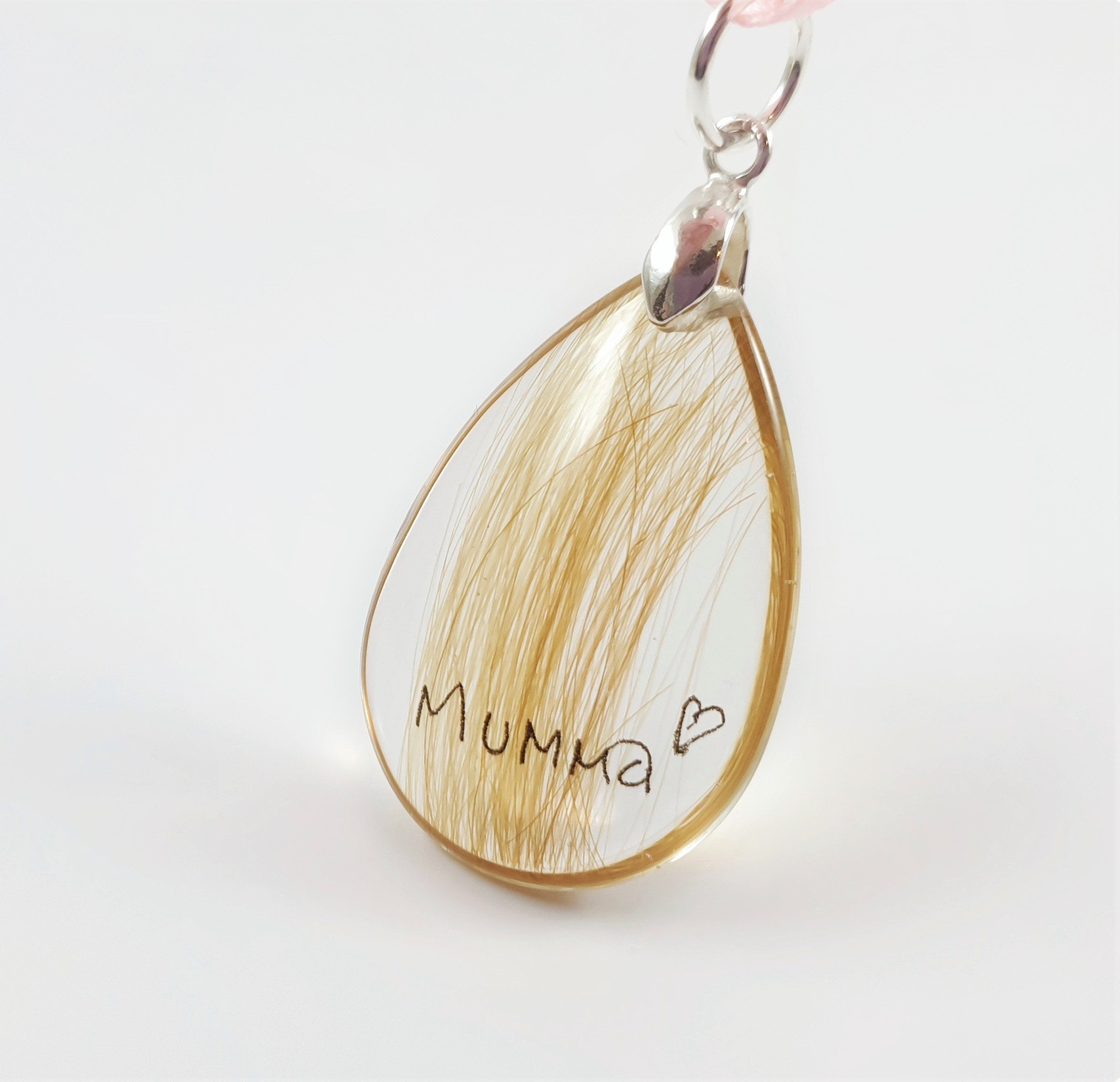Hair and Handwriting Keepsake Lock of Hair Jewellery Actual - Etsy