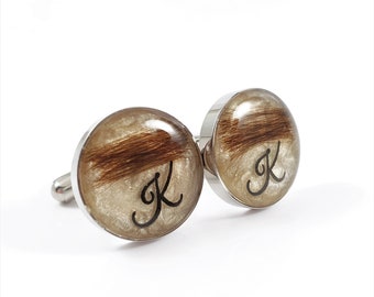 Memorial cufflinks Lock of hair keepsake for men Personalised cuff links Loss of Wife Mum Child Custom gift Pet fur cufflinks Memorial gift