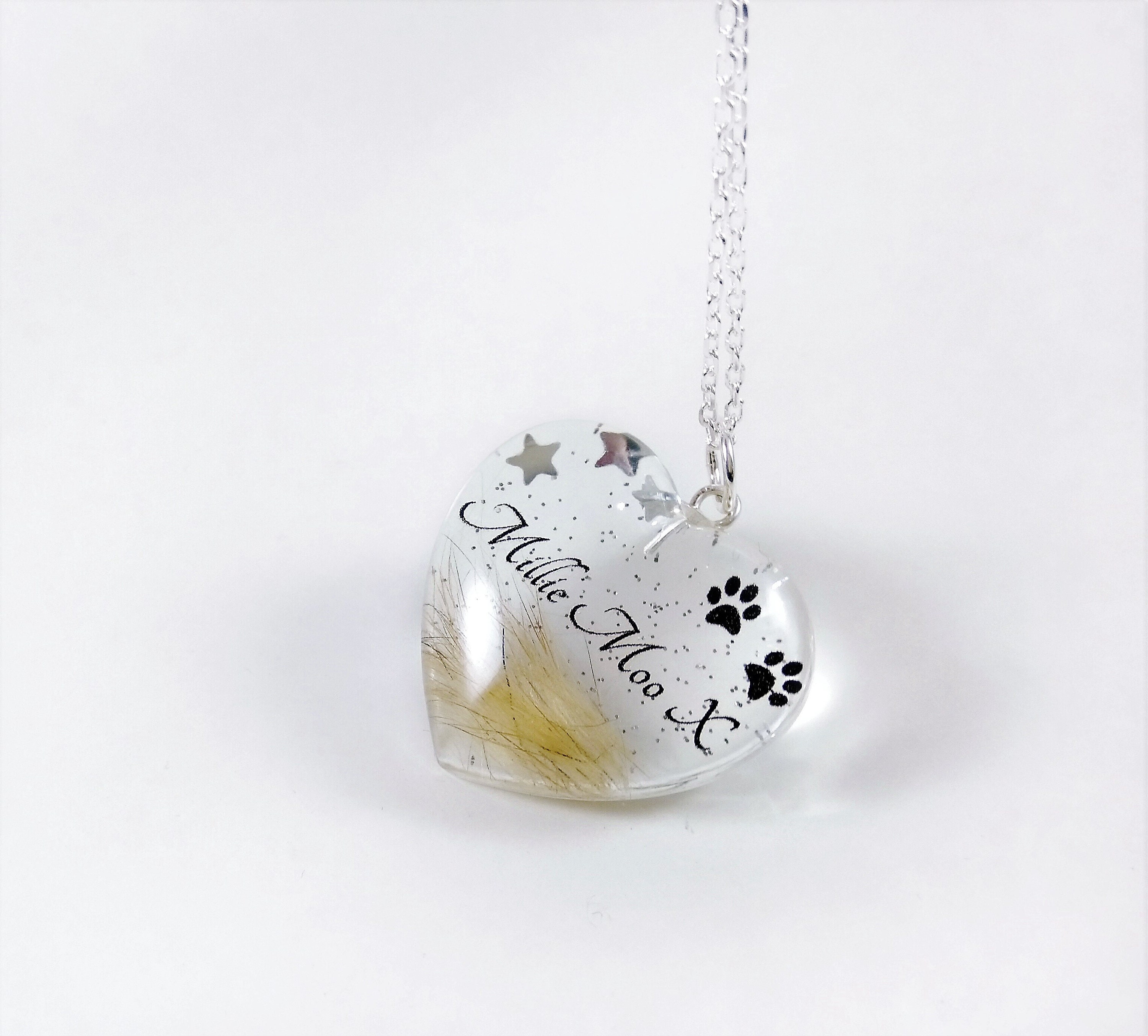 Custom Pet Hair Keepsake Heart Memorial Locket Pet Loss Etsy