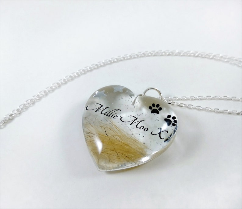 Custom Pet Hair Keepsake Heart Memorial Locket Pet Loss Etsy