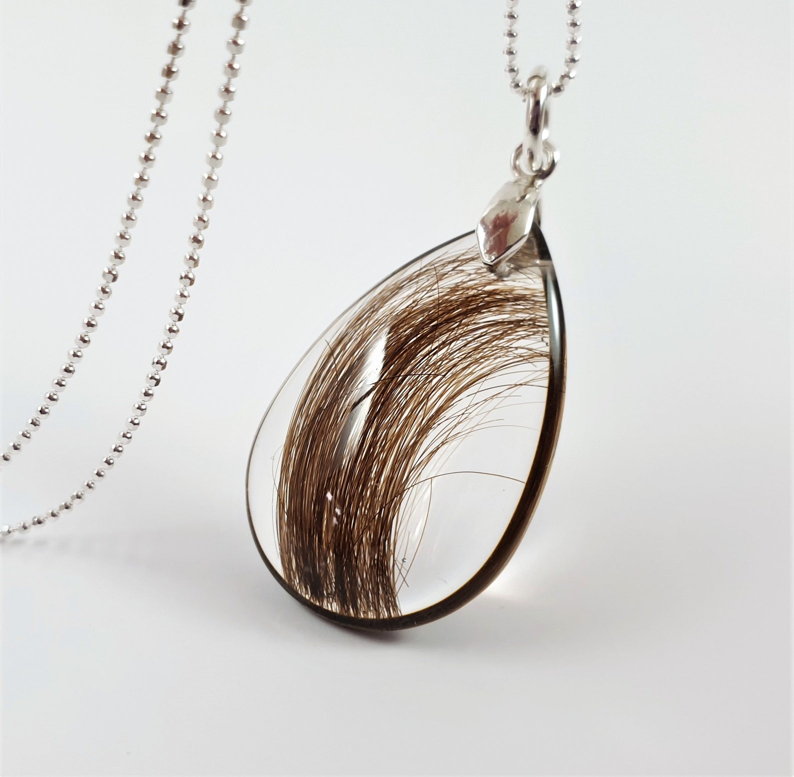 Personalised lock of hair keepsake Memorial hair jewellery Etsy