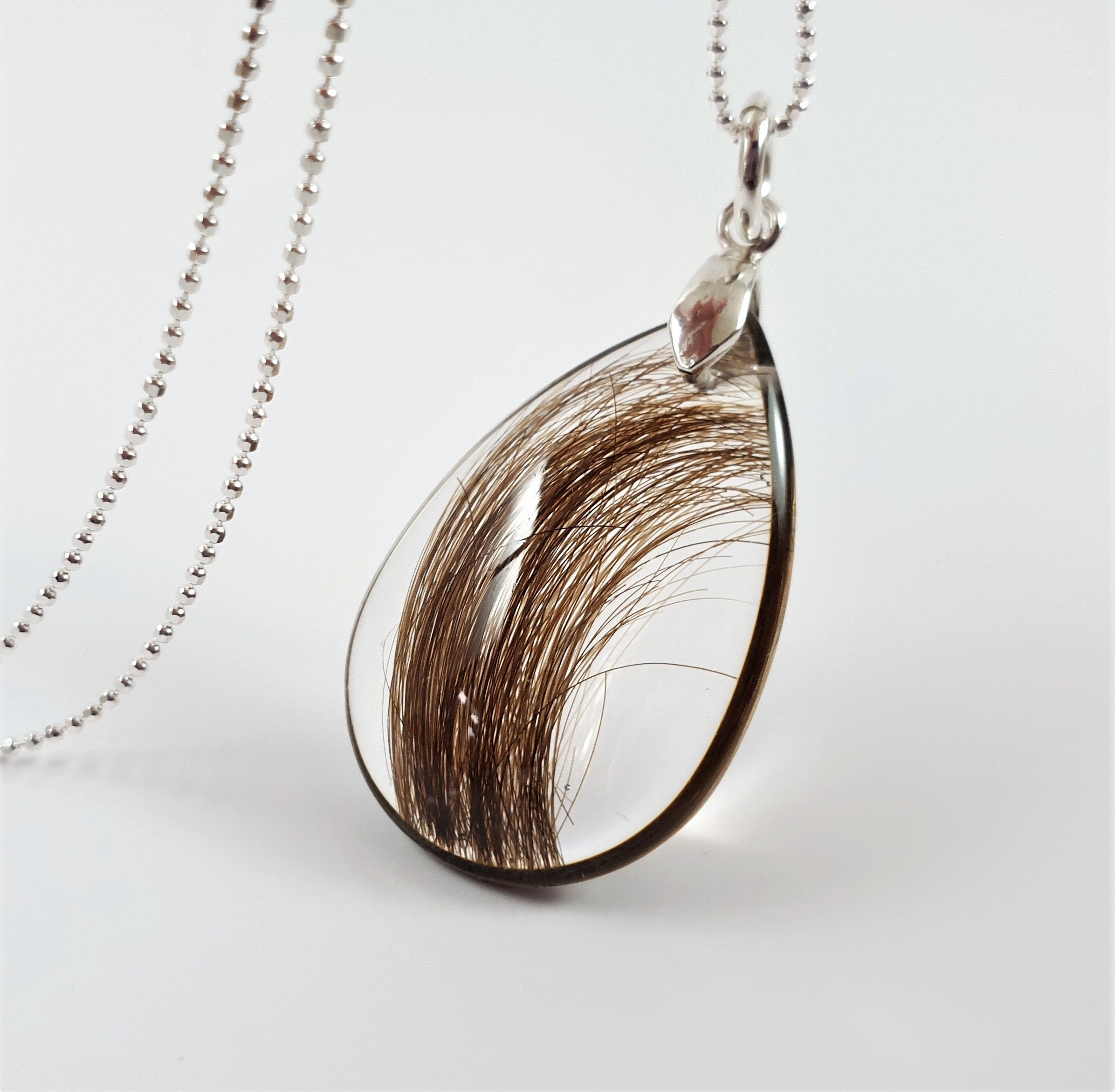 Personalised lock of hair keepsake Memorial hair jewellery Etsy